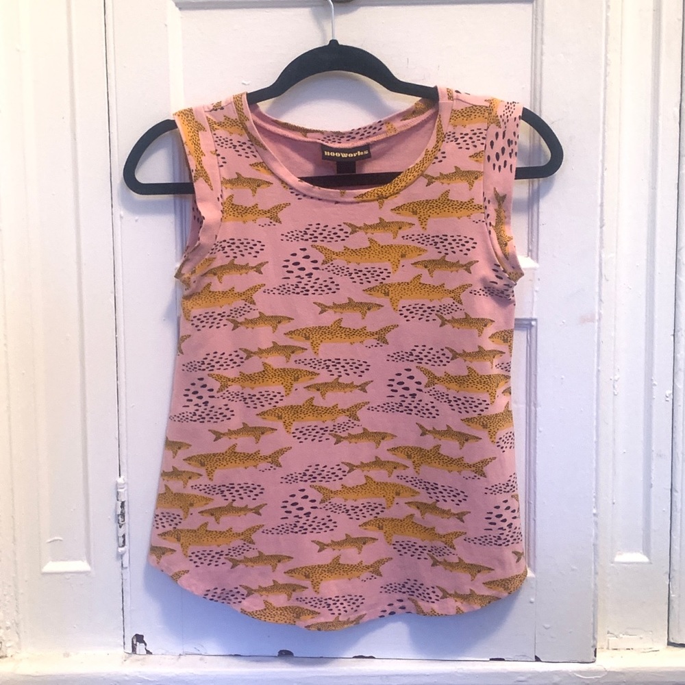 Nooworks Very Rare Sharks Print Muscle T - XS